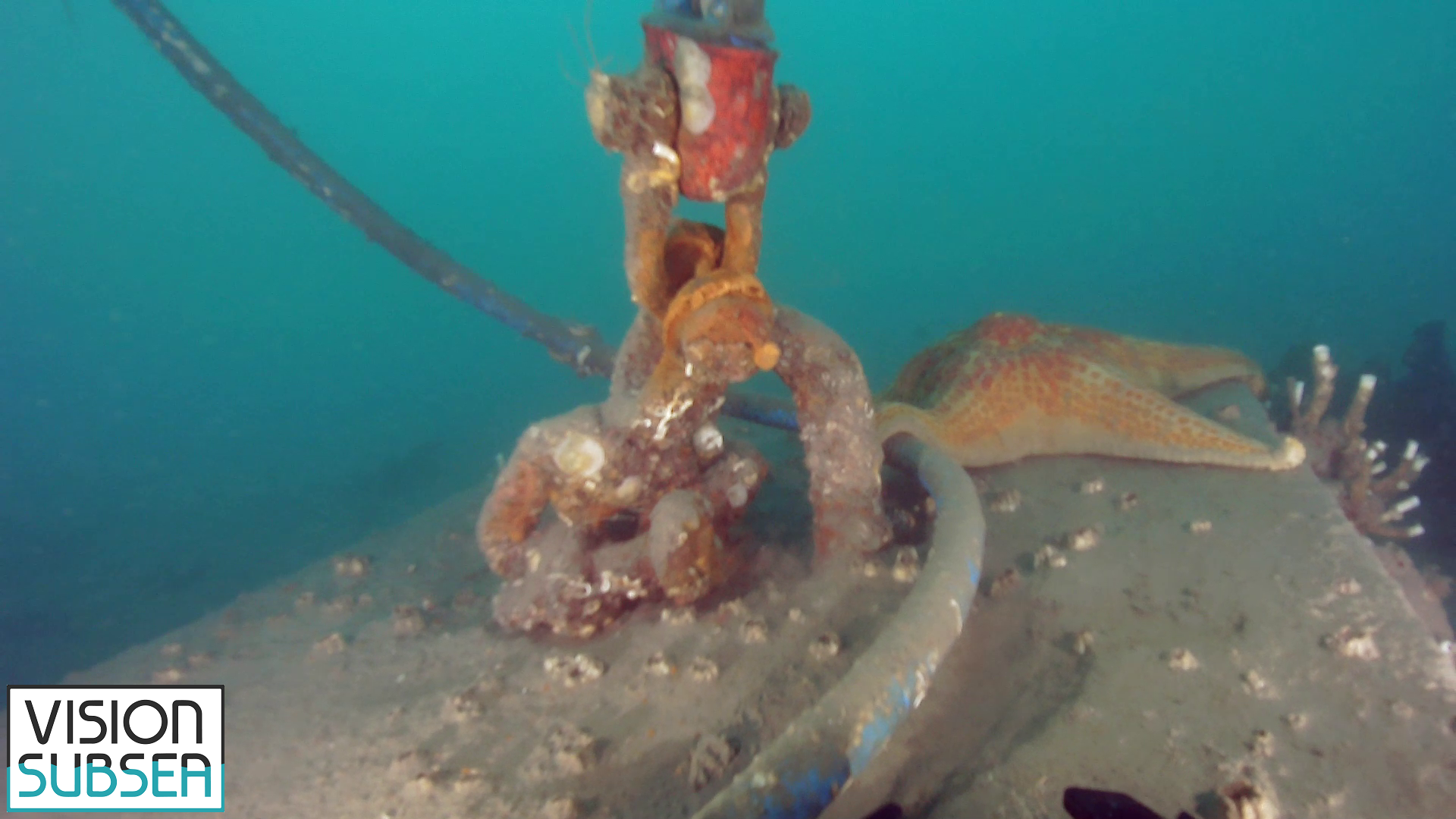 Vision Subsea inspecting a mooring with an ROV